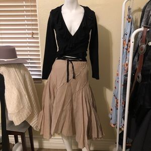 MAXSTUDIO silk stunning detailed lined skirt 10